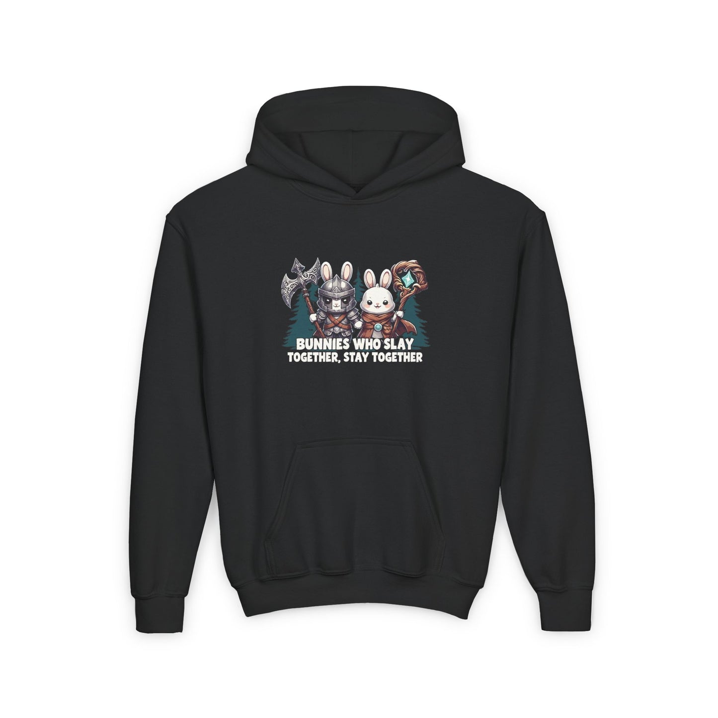Bunnies Who Slay Together, Stay Together Kids/Teen Hoodie
