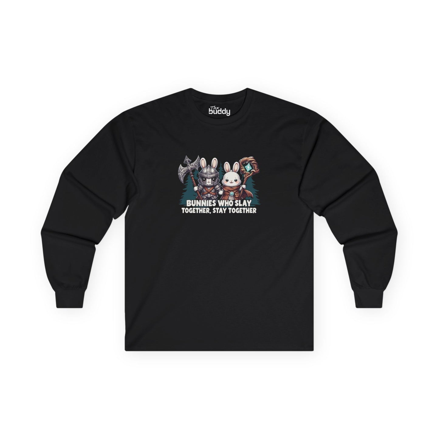 Bunnies Who Slay Together, Stay Together Adult Long Sleeve T-shirt