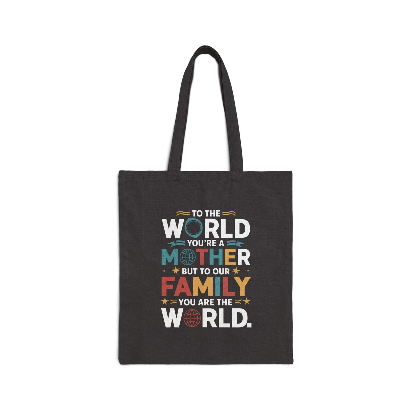 To The World You're a Mother But To Our Family You Are The World Bag
