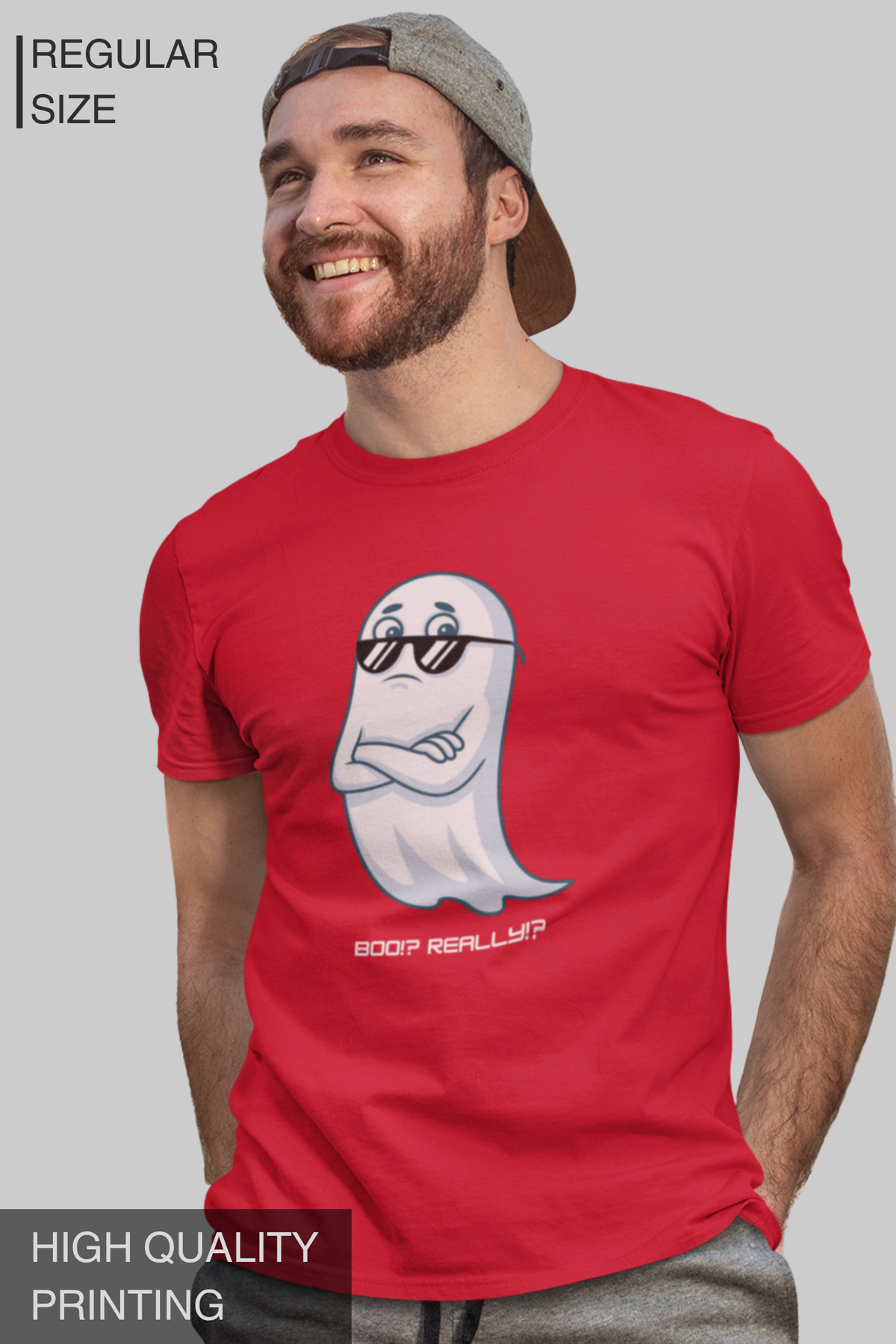 BOO!? REALLY!? – Men's Halloween Graphic T-Shirt