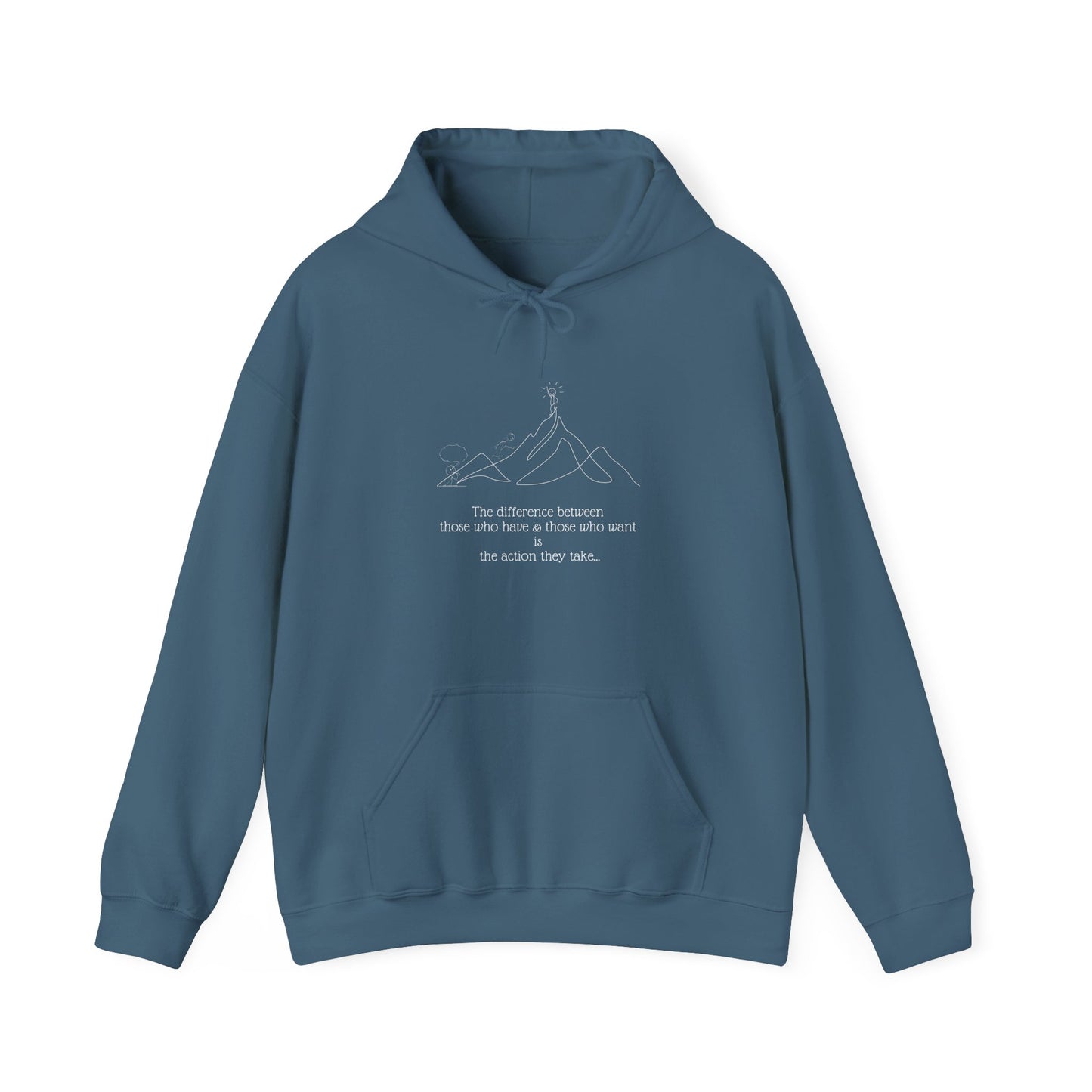 The difference between those who have & those who want is the action they take... Adult Hoodie