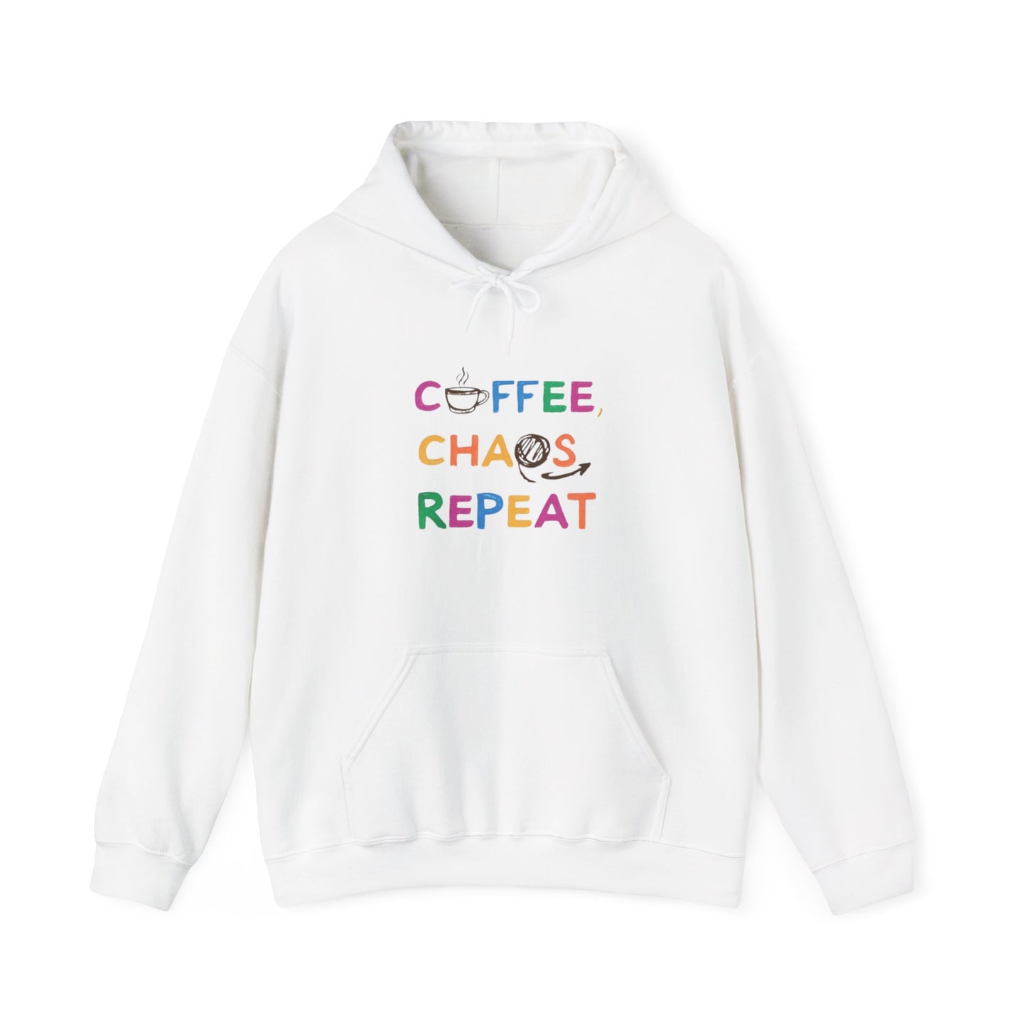 Coffee, Chaos, Repeat Adult Hoodie