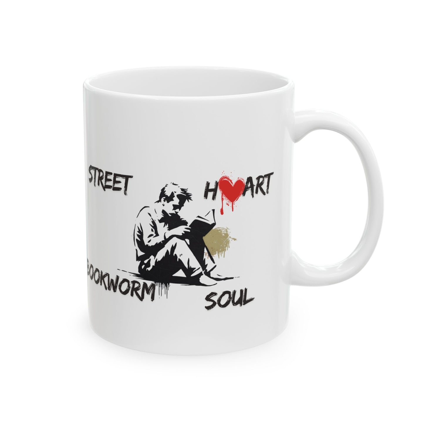 Street Heart Bookworm Soul Mug