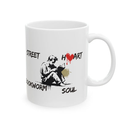 Street Heart Bookworm Soul Mug
