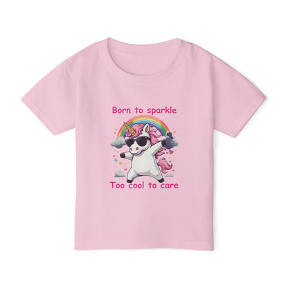 Born to sparkle, too cool to care. Toddler T-shirt
