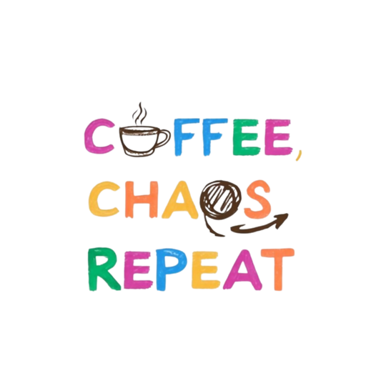 Coffee, Chaos, Repeat Adult T-shirt