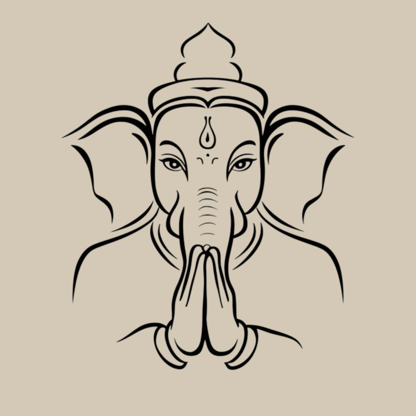Ganesh Namaste Adult T-shirt