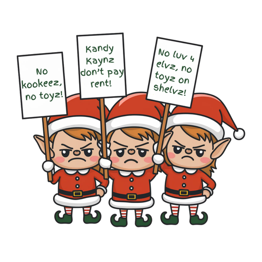 Christmas Elves On Strike Bag