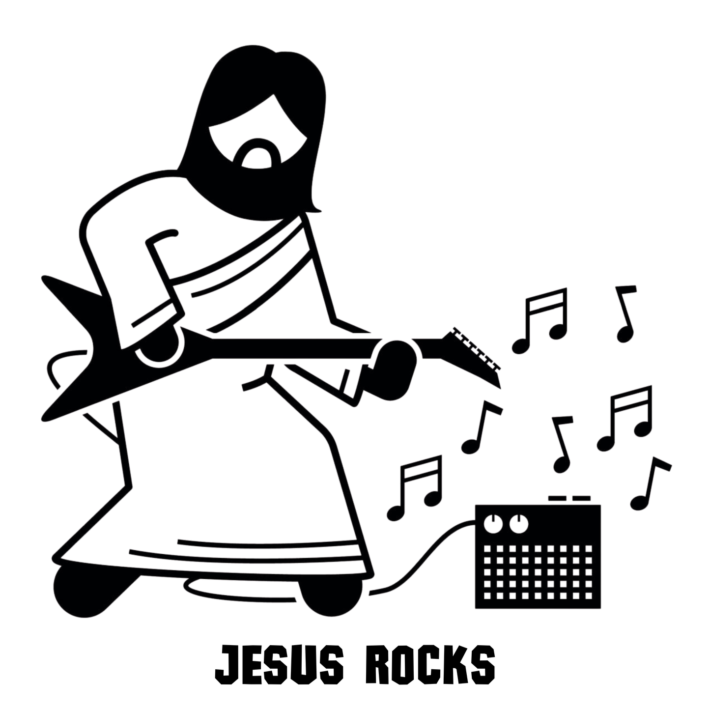Jesus Rocks Adult T-shirt
