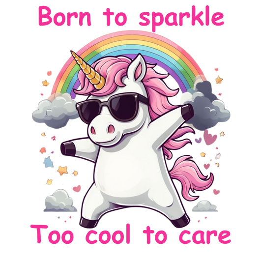 Born to sparkle, too cool to care. Pillow