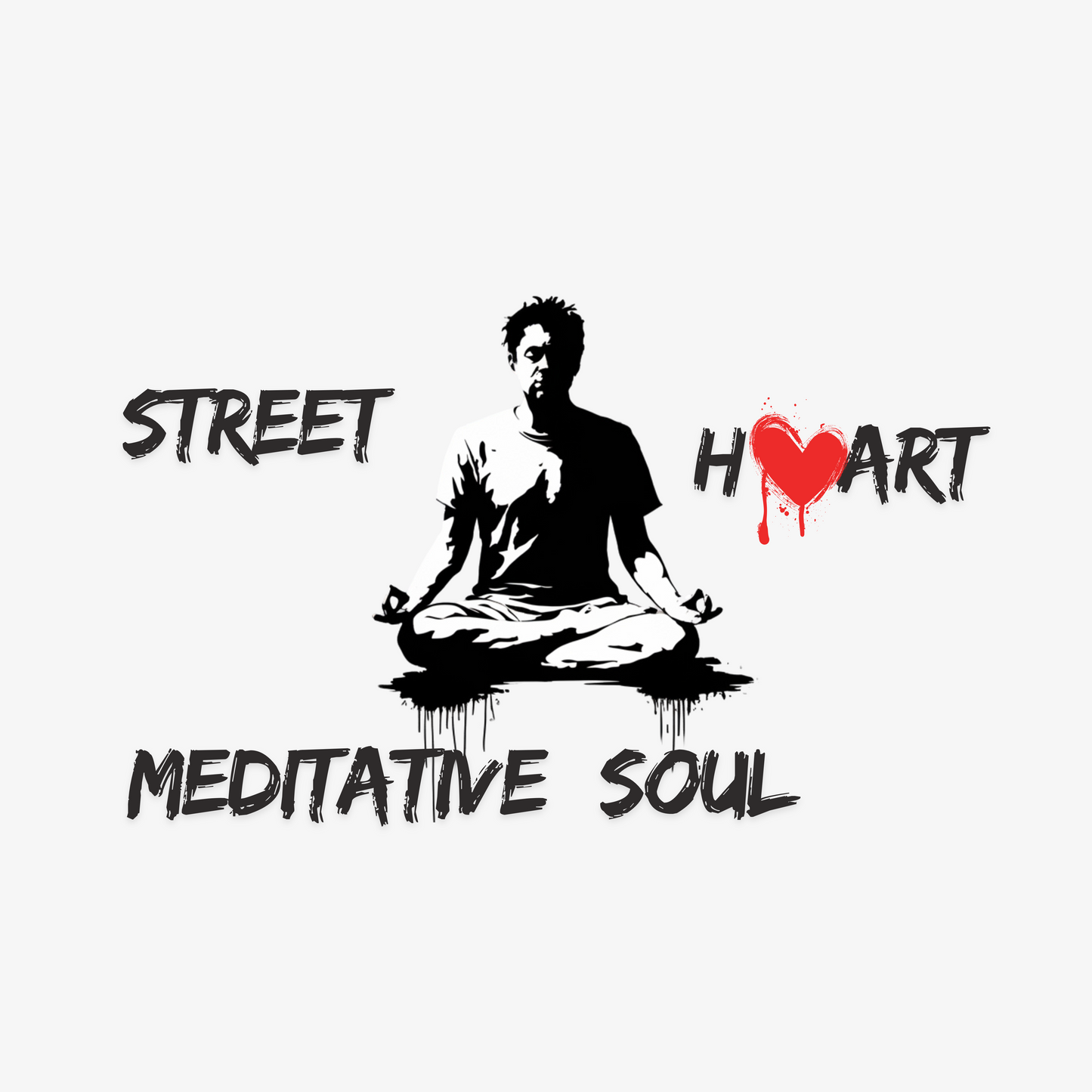 Street Art Meditative Soul Adult T-shirt
