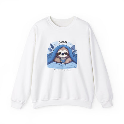 Coffee, Because Adulting is Hard Adult Sweatshirt