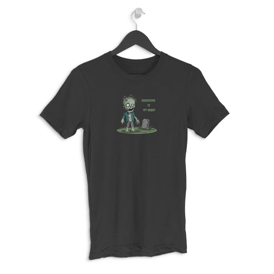 Half Sleeve Round Neck T-Shirt - Black
