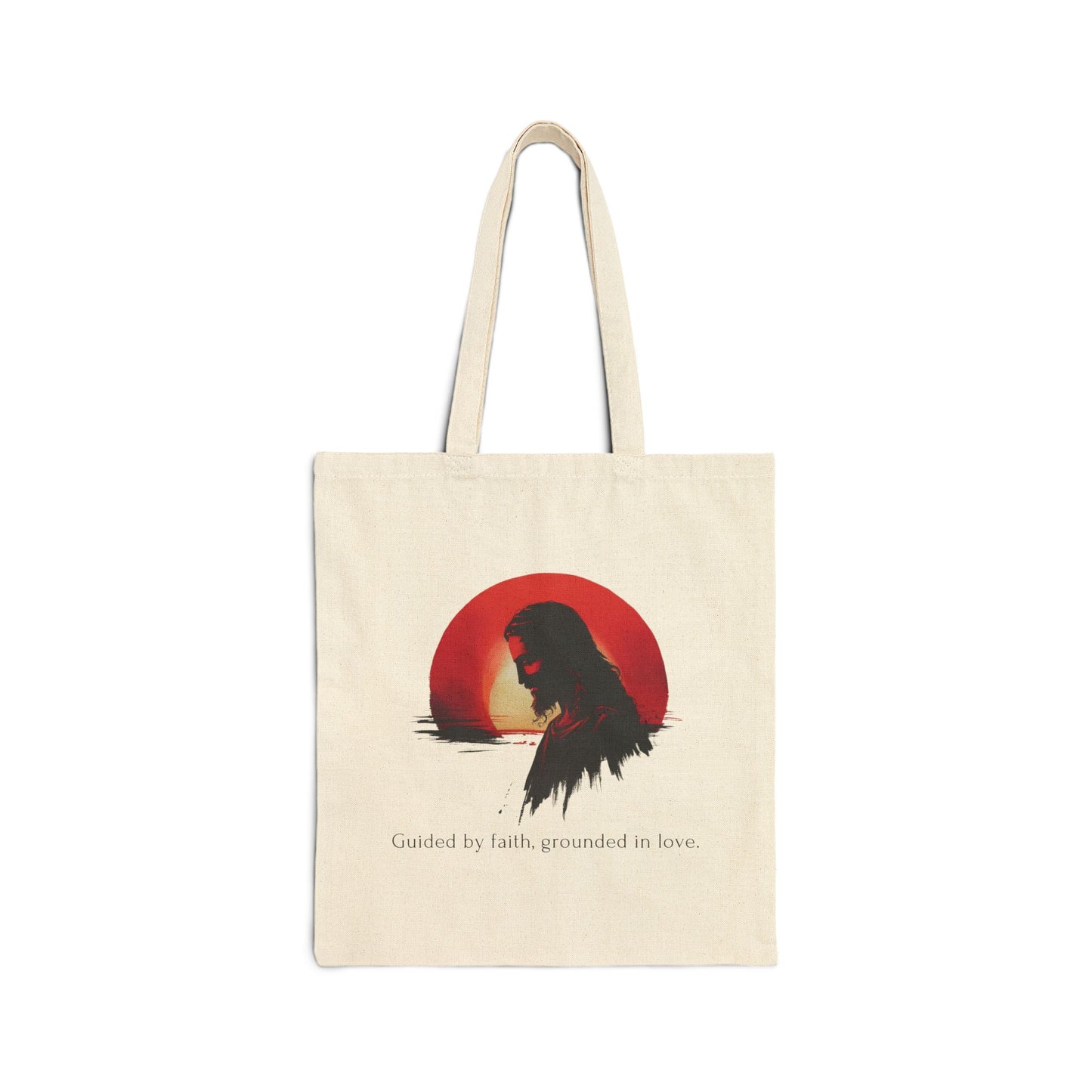 Jesus, Guided by faith, grounded in love.  Bag