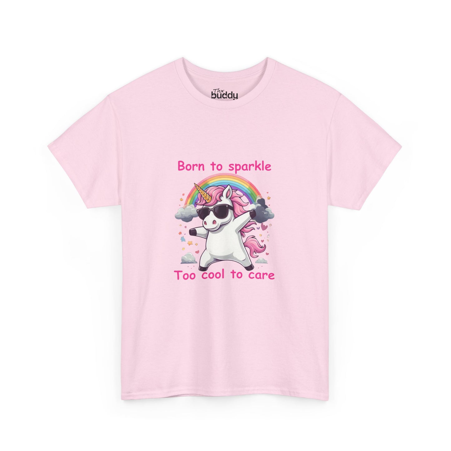 Born to sparkle, too cool to care. Adult T-shirt