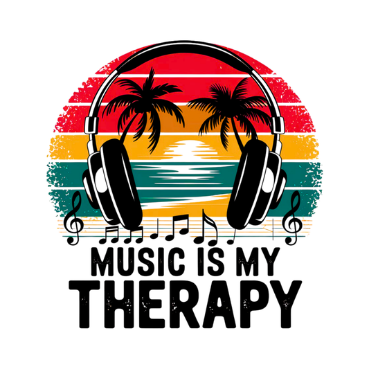 Music Is My Therapy Men's T-shirt