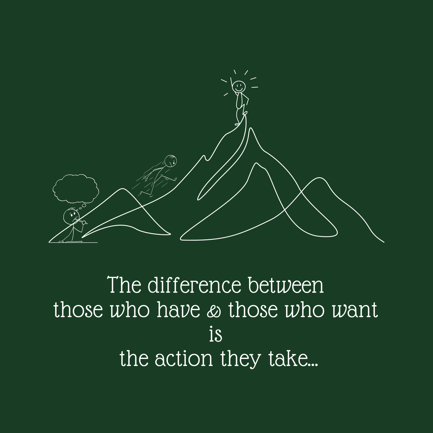 The Difference Between Those Who Have & Those Who Want Is The Action They Take... Men's T-shirt