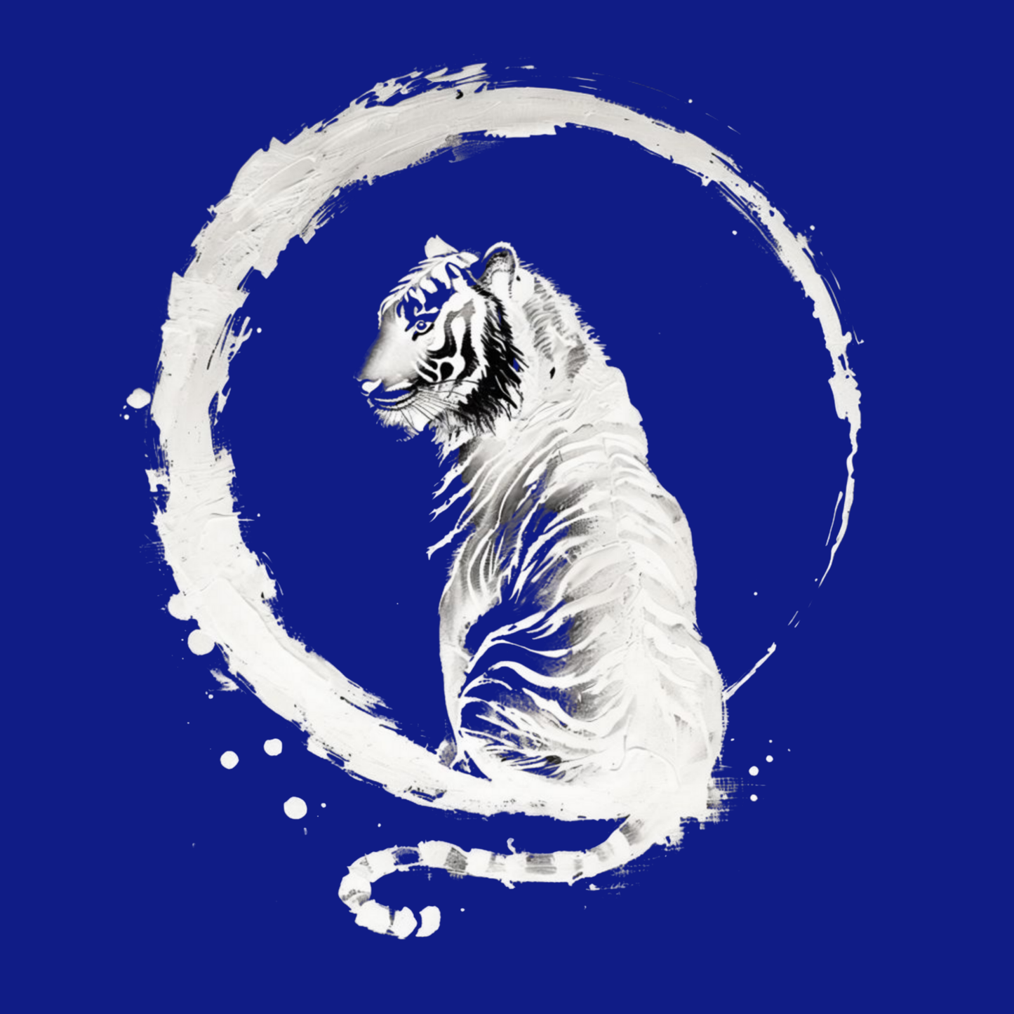 Zen White Tiger Men's T-shirt