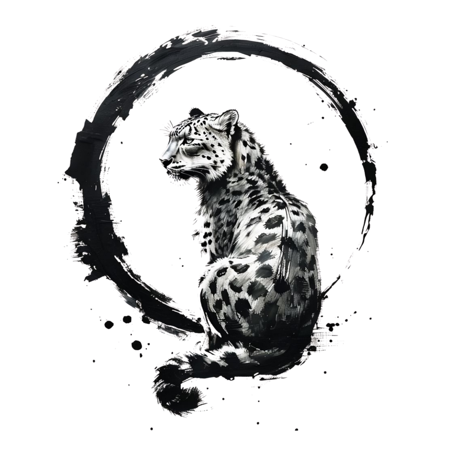 Zen Snow Leopard Men's T-shirt