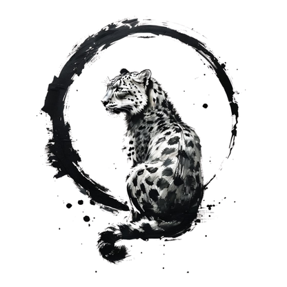 Zen Snow Leopard Men's T-shirt