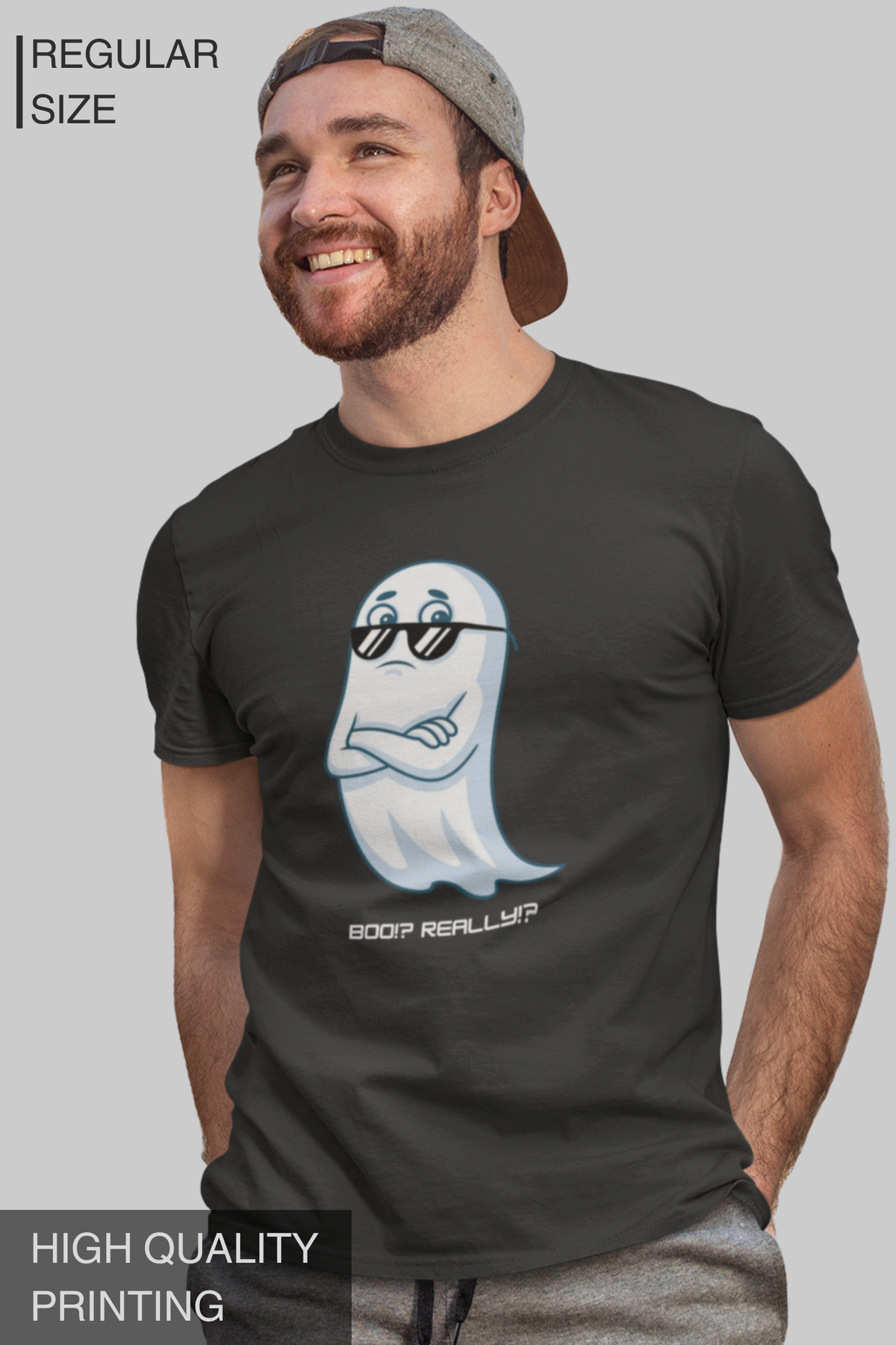 BOO!? REALLY!? – Men's Halloween Graphic T-Shirt