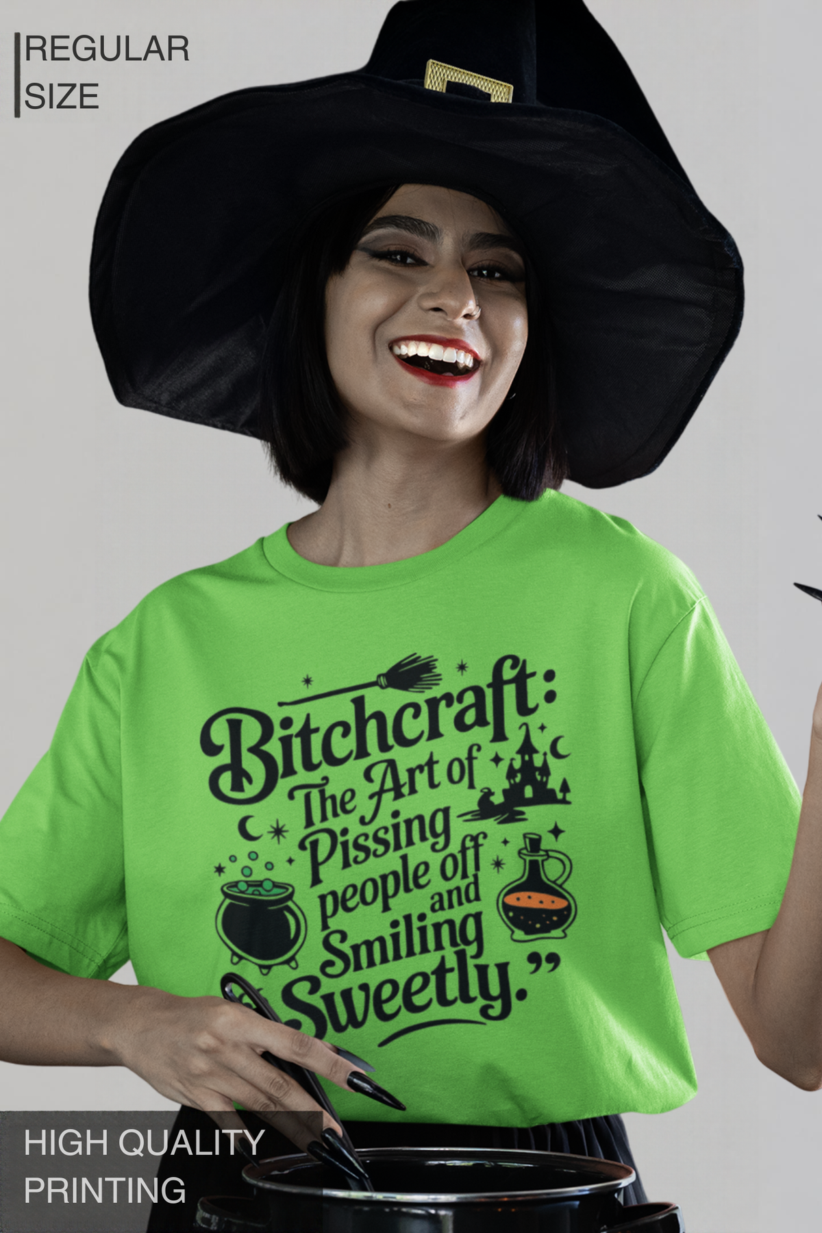 Bitchcraft Smile Sweetly Women's Halloween graphic T-shirt