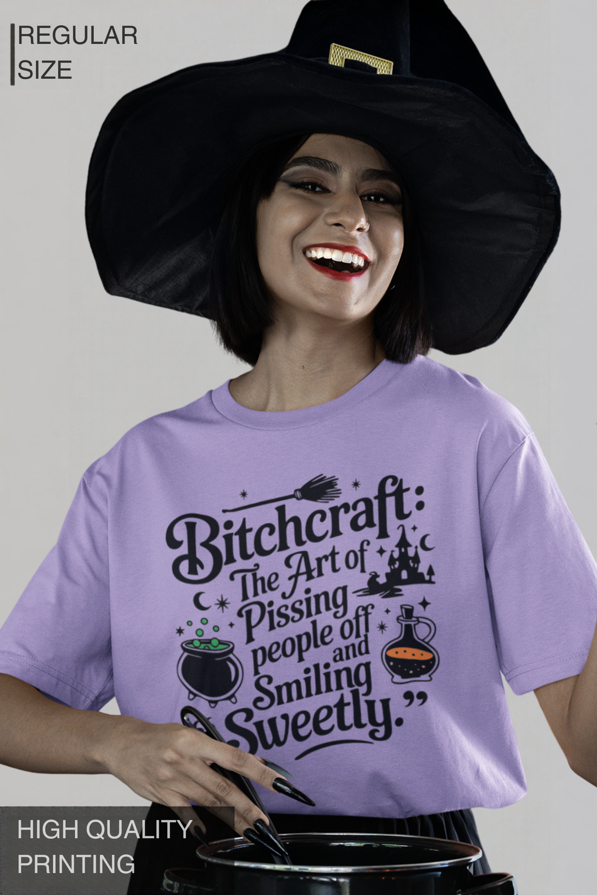 Bitchcraft Smile Sweetly Women's Halloween graphic T-shirt