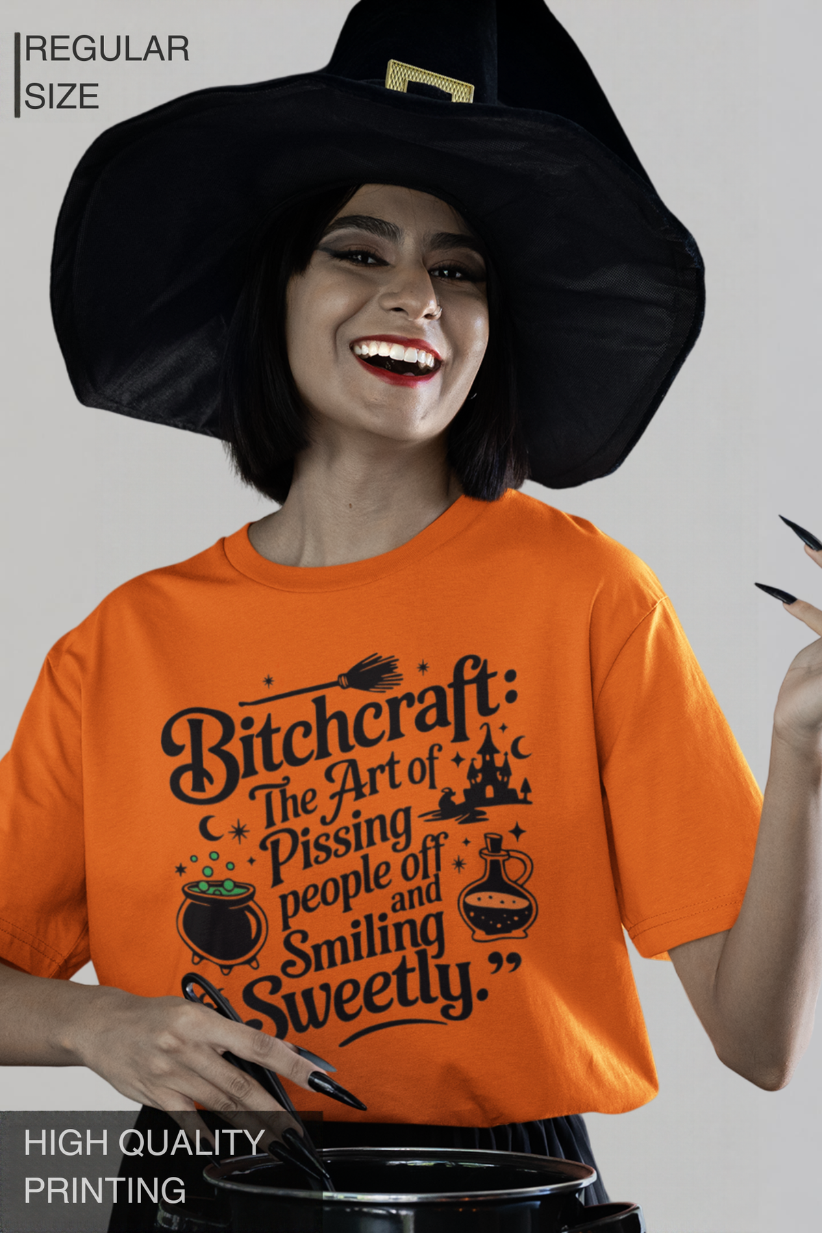 Bitchcraft Smile Sweetly Women's Halloween graphic T-shirt