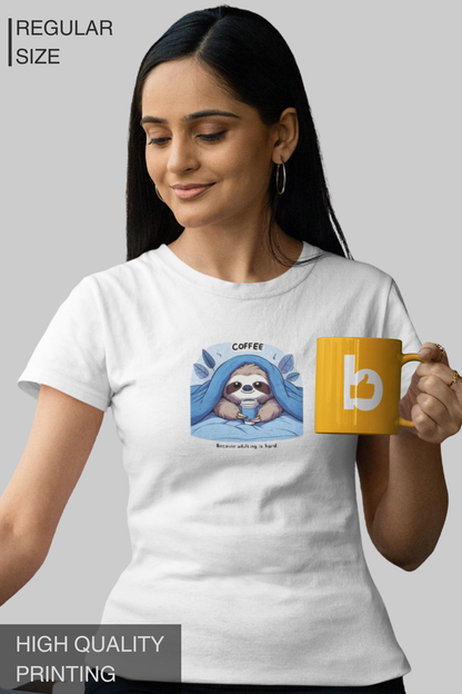 Coffee Because Adulting Is Hard Women's Tshirt
