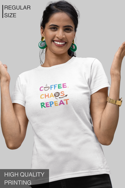 Coffee Chaos Repeat Women's Tshirt