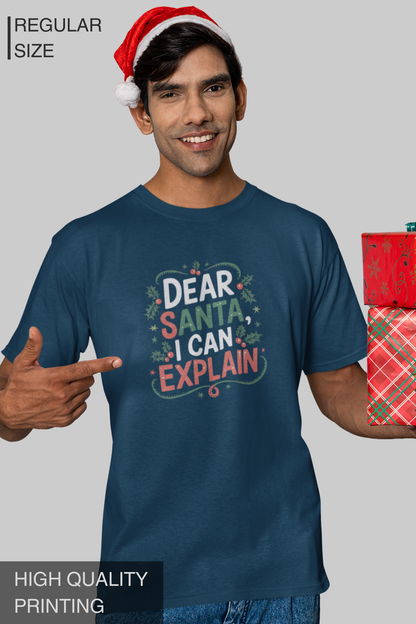 Dear Santa I Can Explain Men's TShirt