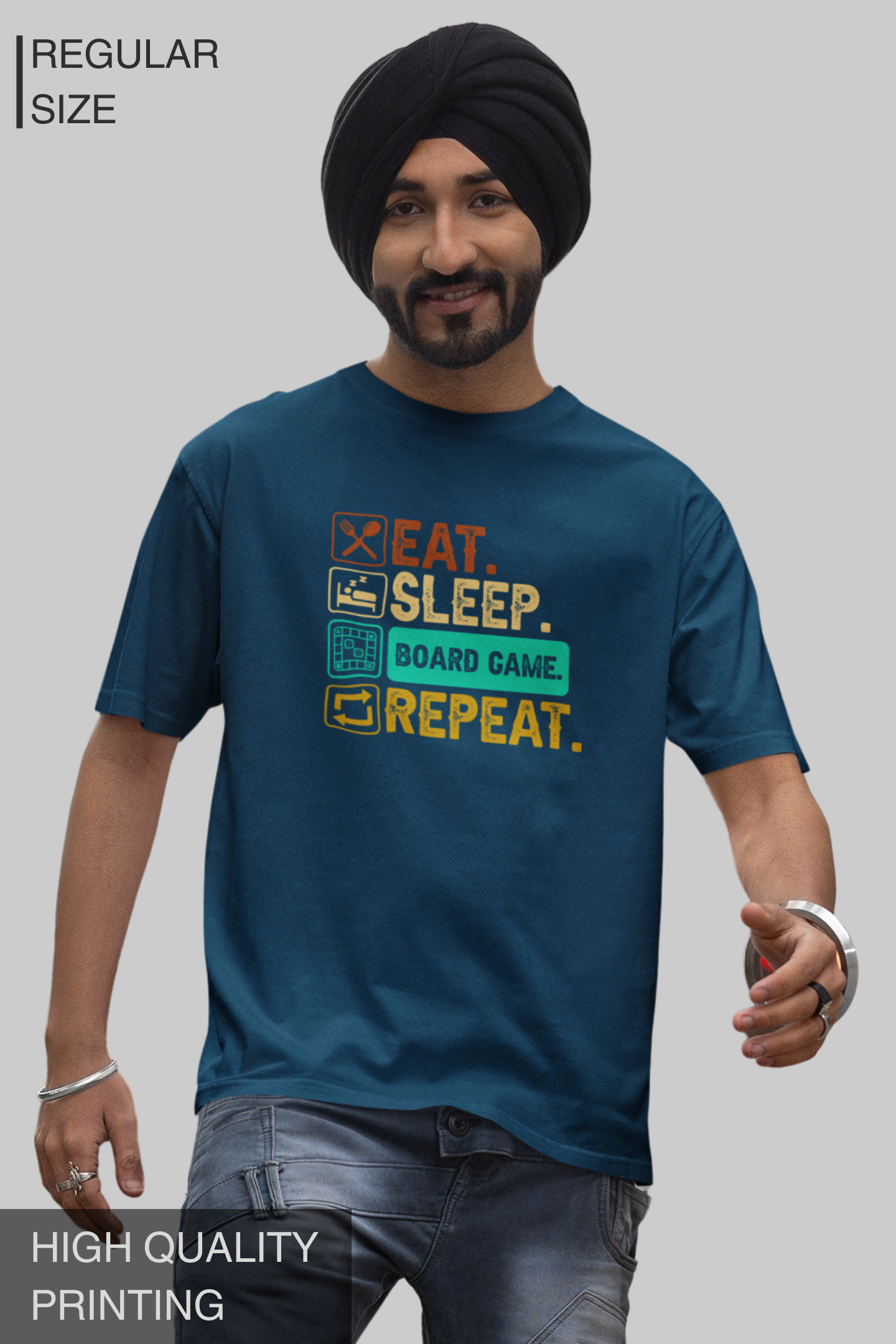 EAT SLEEP BOARD GAME REPEAT Men's TShirt