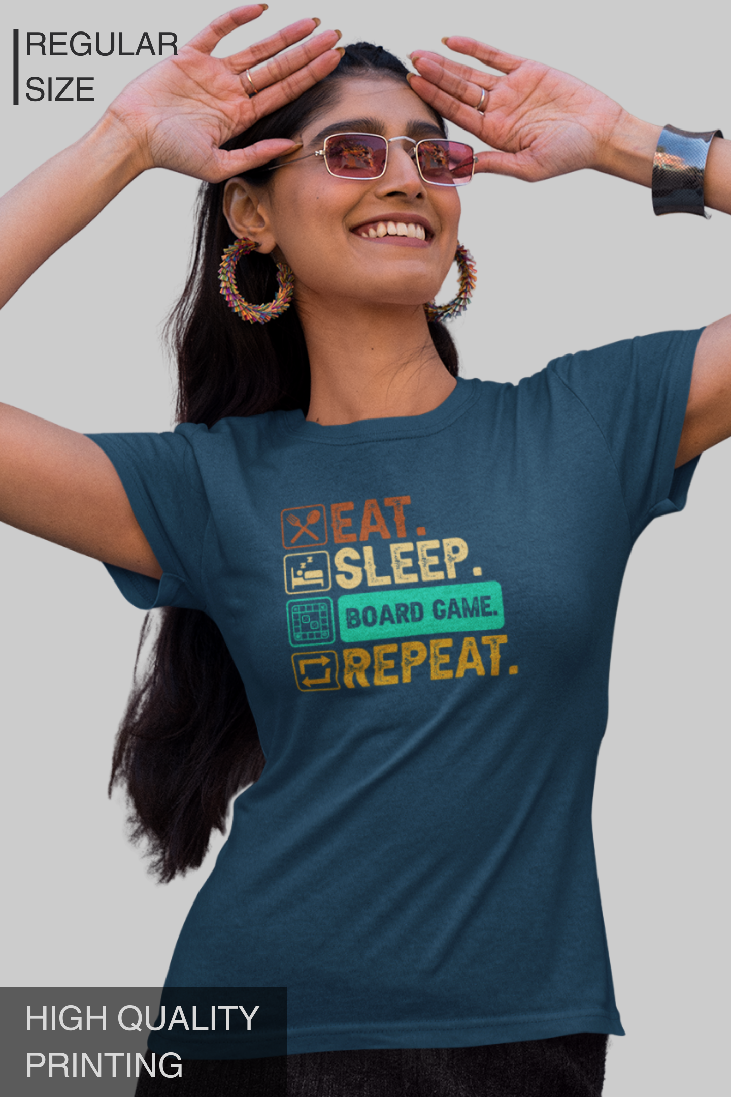 EAT SLEEP BOARD GAME REPEAT Women's TShirt