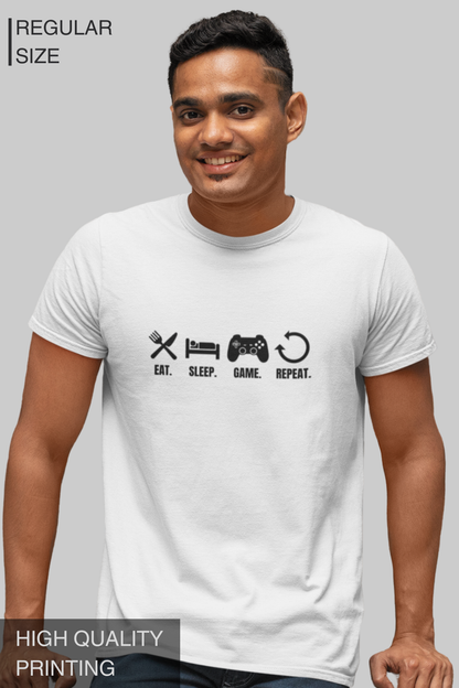 EAT SLEEP GAME REPEAT Men T Shirt