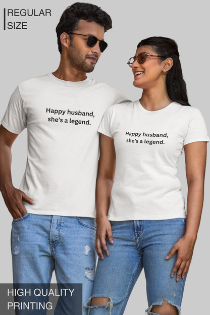 Happy Husband She's A Legend Women's TShirt