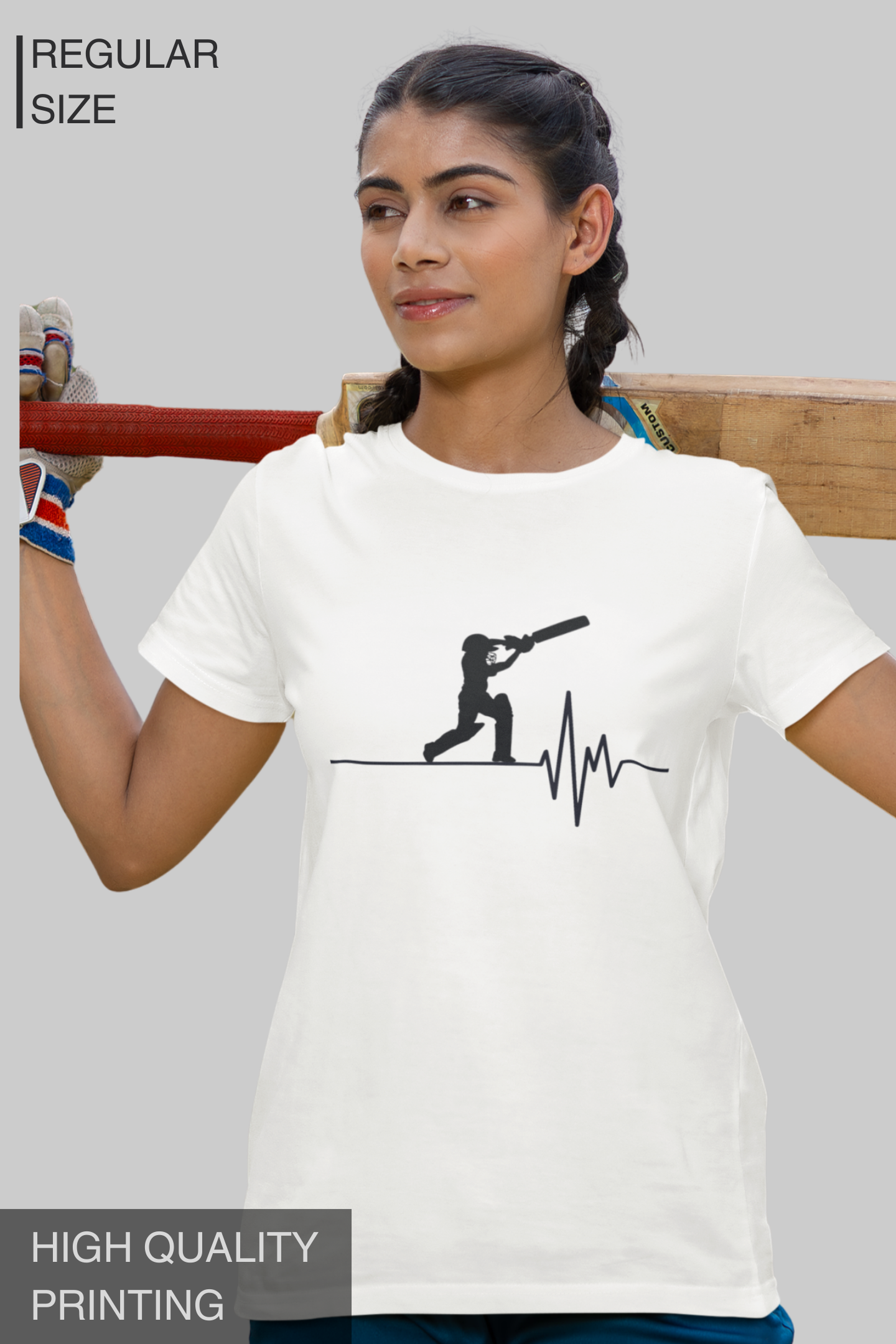 Heartbeat Cricket Women T Shirt