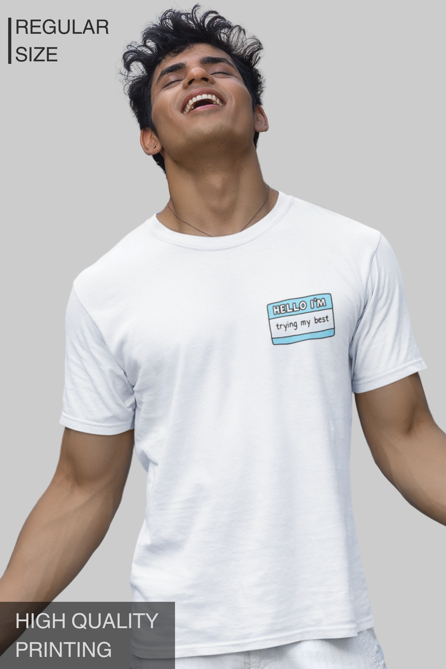 Hello I Am Trying My Best Men's Tshirt