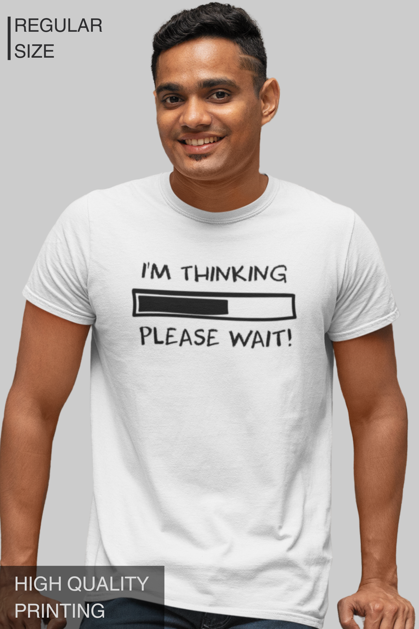 I'm Thinking Please Wait Men's Tshirt