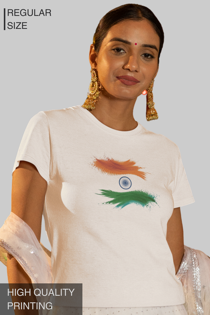Indian Flag Rangoli Women's Tshirt