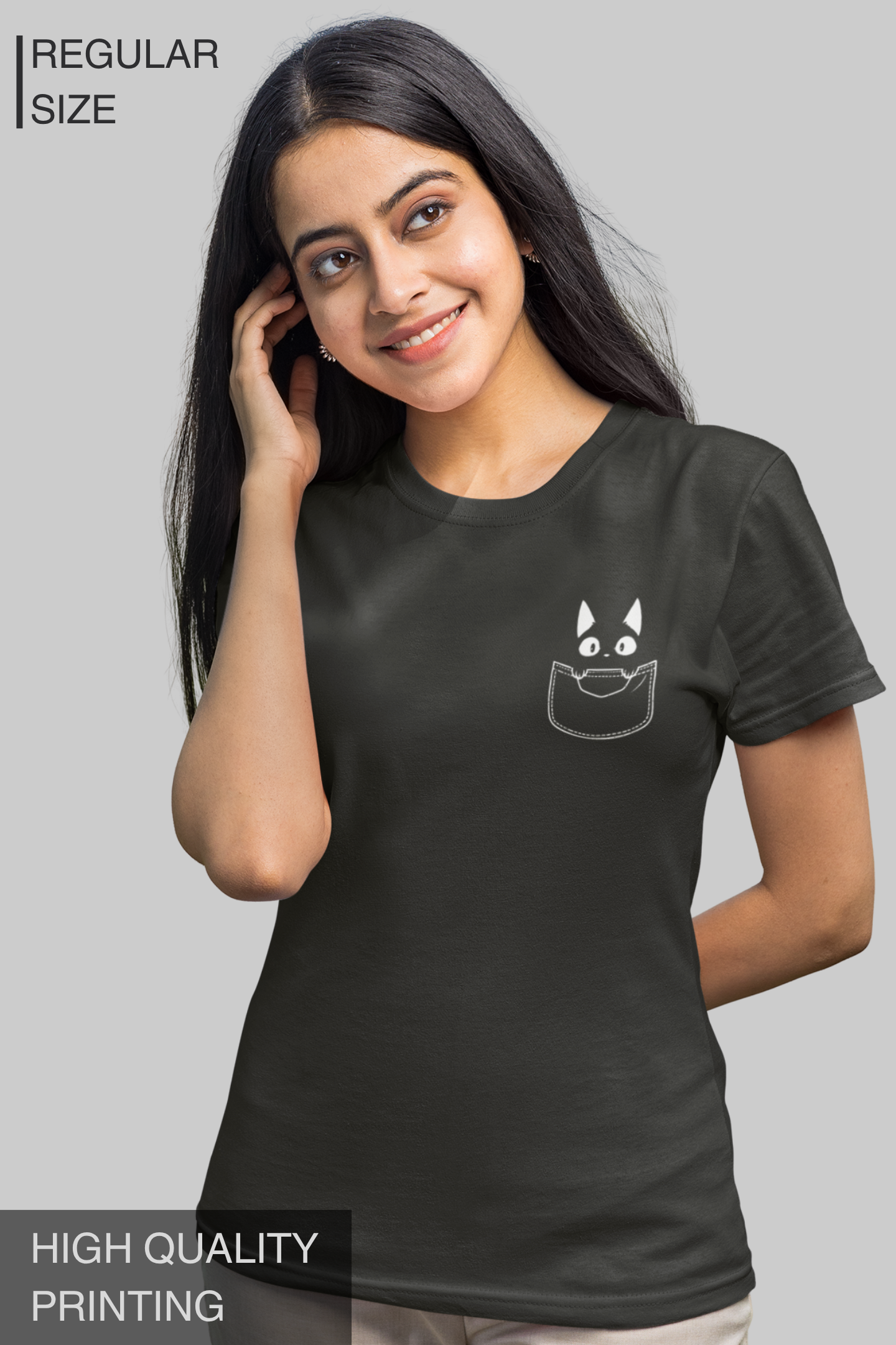 Kitty Pocket Women T-shirt