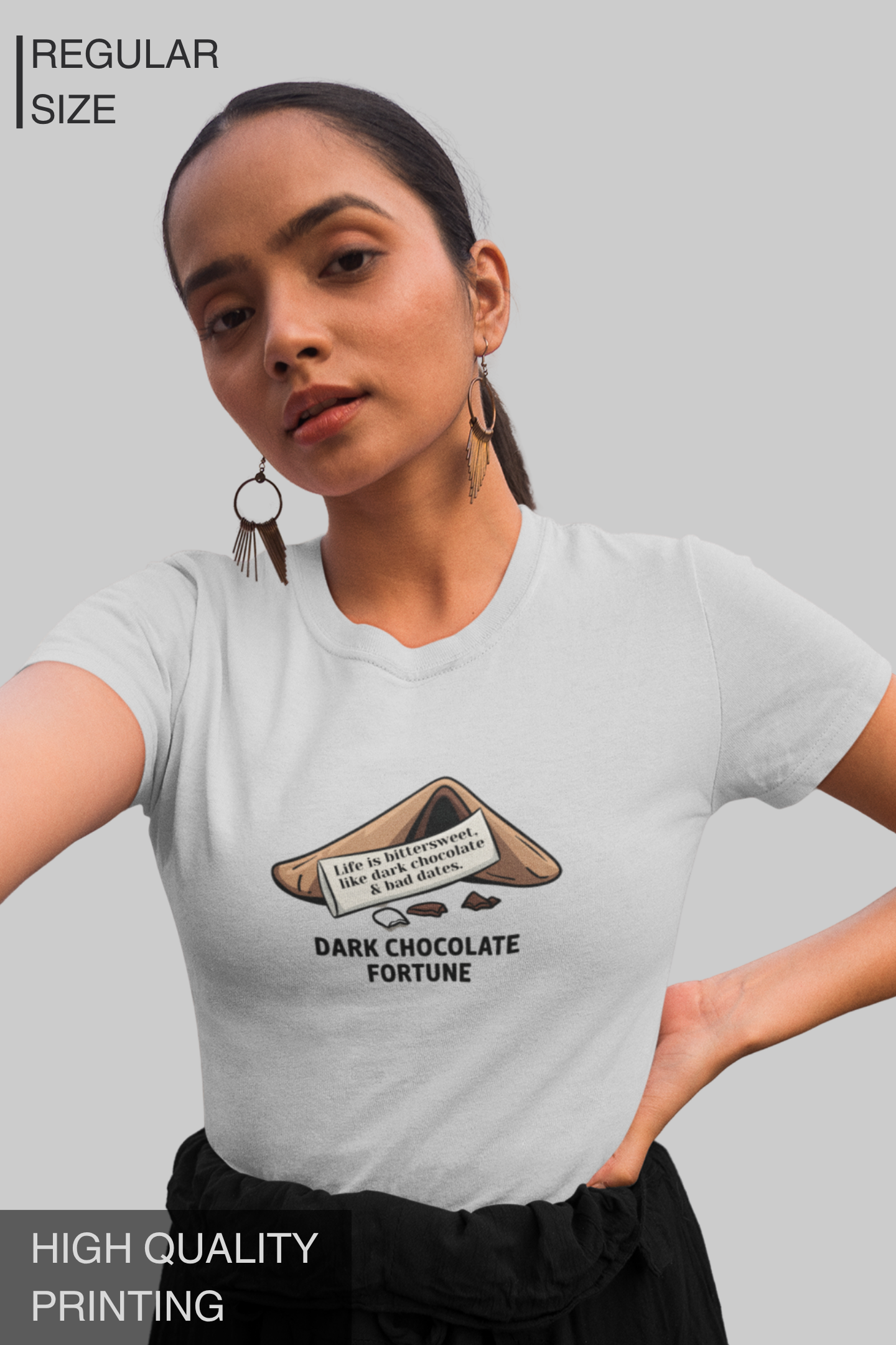 Life Is Bittersweet Like Dark Chocolate & Bad Dates Women's Tshirt