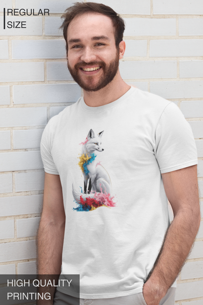 Multicolor Fox Men T Shirt