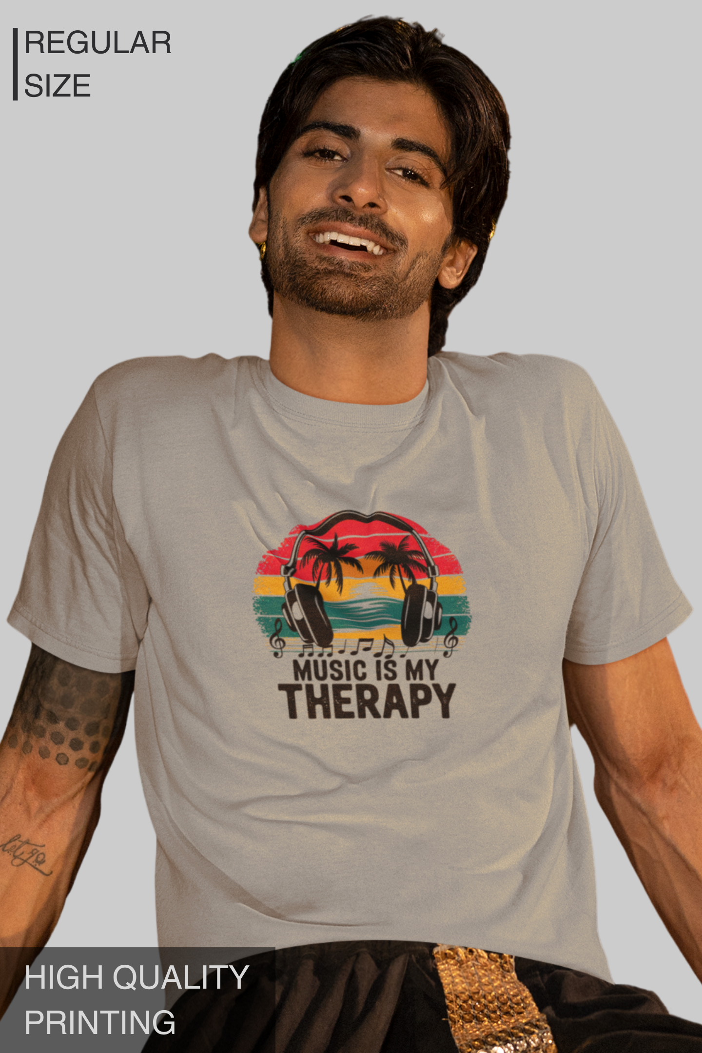 Music Is My Therapy Men's Tshirt