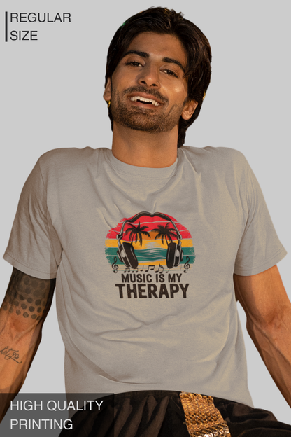 Music Is My Therapy Men's Tshirt