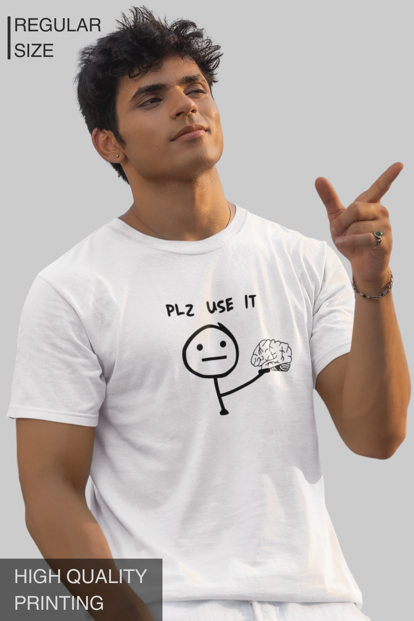 PLZ Use It (Black Brain) Men's TShirt