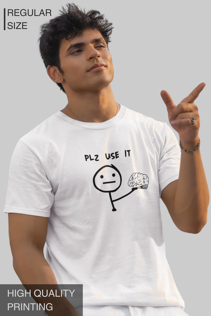PLZ Use It (Black Brain) Men's TShirt