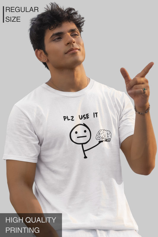 PLZ Use It (Black Brain) Men's TShirt