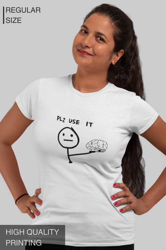 PLZ Use It (Black Brain) Women's TShirt