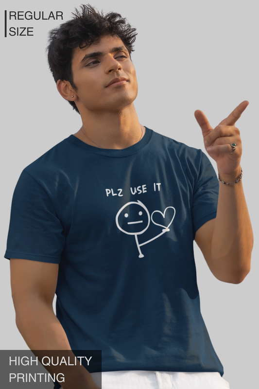 PLZ Use It (White Heart) Men's TShirt