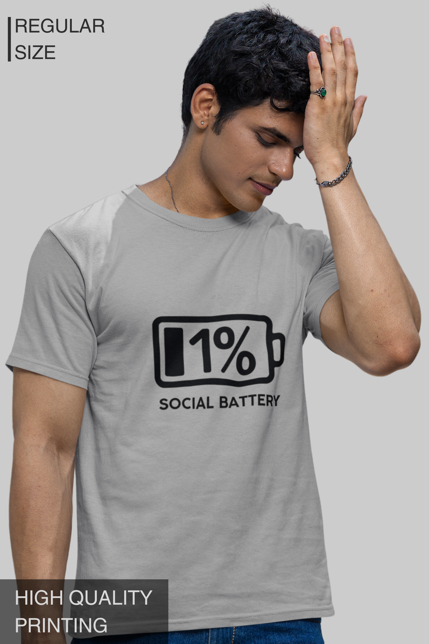 SOCIAL BATTERY Men T Shirt
